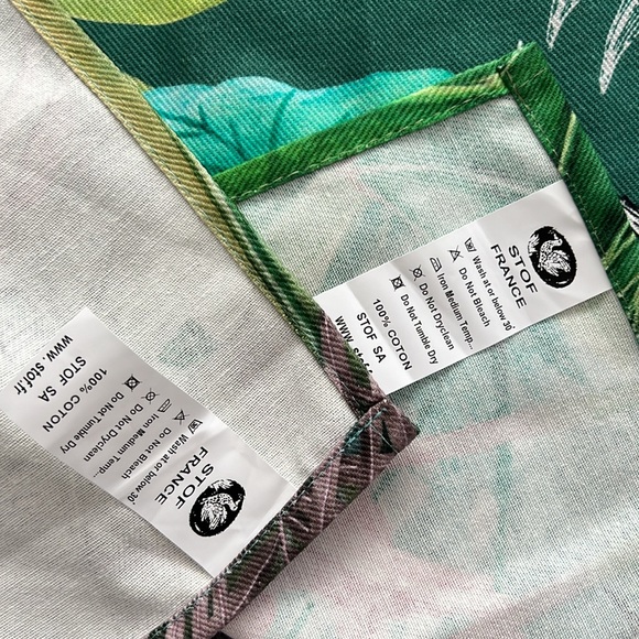 Set 2 Tea Kitchen Hand Towel STOF Tropical Hawaiian Flowers Beach Palm Trees - Picture 11 of 11